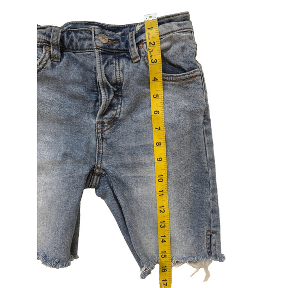 Madewell Shorts Womens 24 Blue Denim High Rise Button Fly Cutoff Frayed Hem - Picture 7 of 7